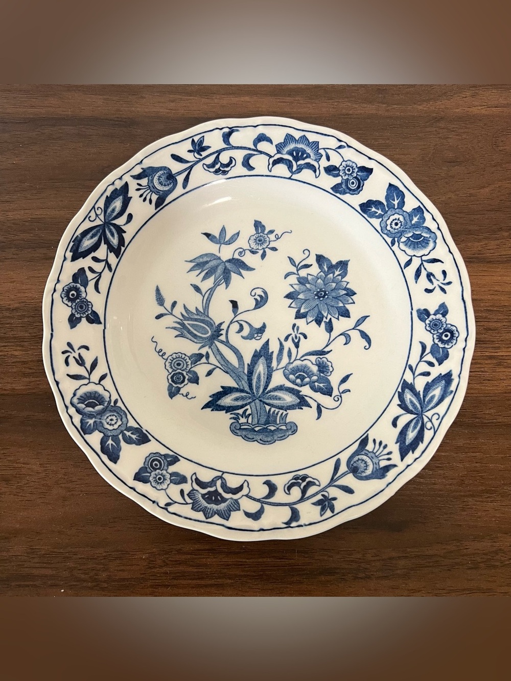 Nikko Harmony House Blue Bonnet 4270 Ironstone Blue/White 7 1/4” Plate Japan